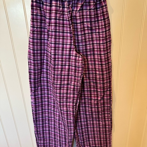 Ladies Women’s Size Small Purple Pink & Black Flannel Plaid Pajama Pants - Picture 2 of 3